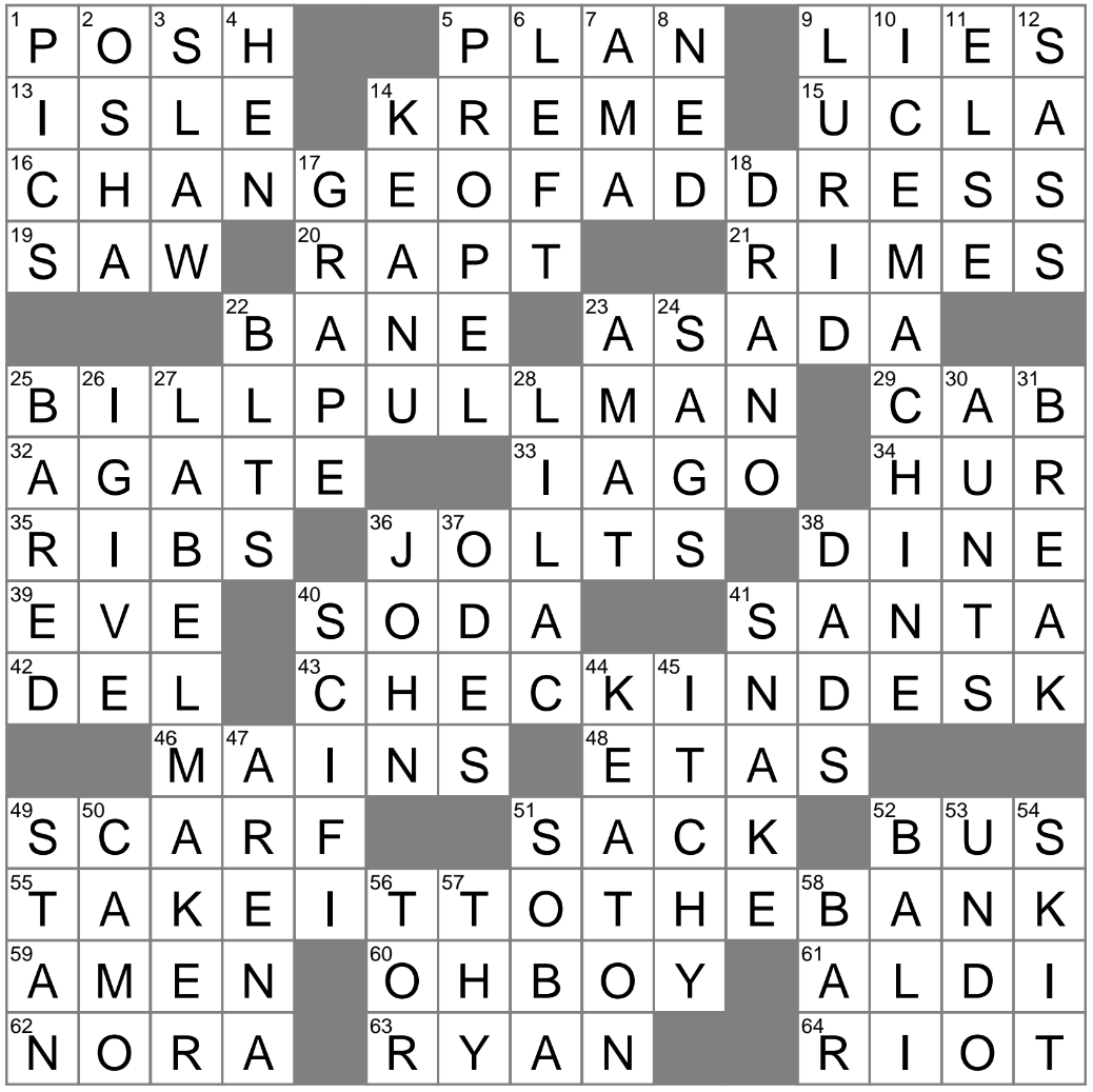 LA Times Crossword 30 Dec 24 Monday LAXCrossword LA Times Crossword 30 Dec 24 Monday LAXCrossword