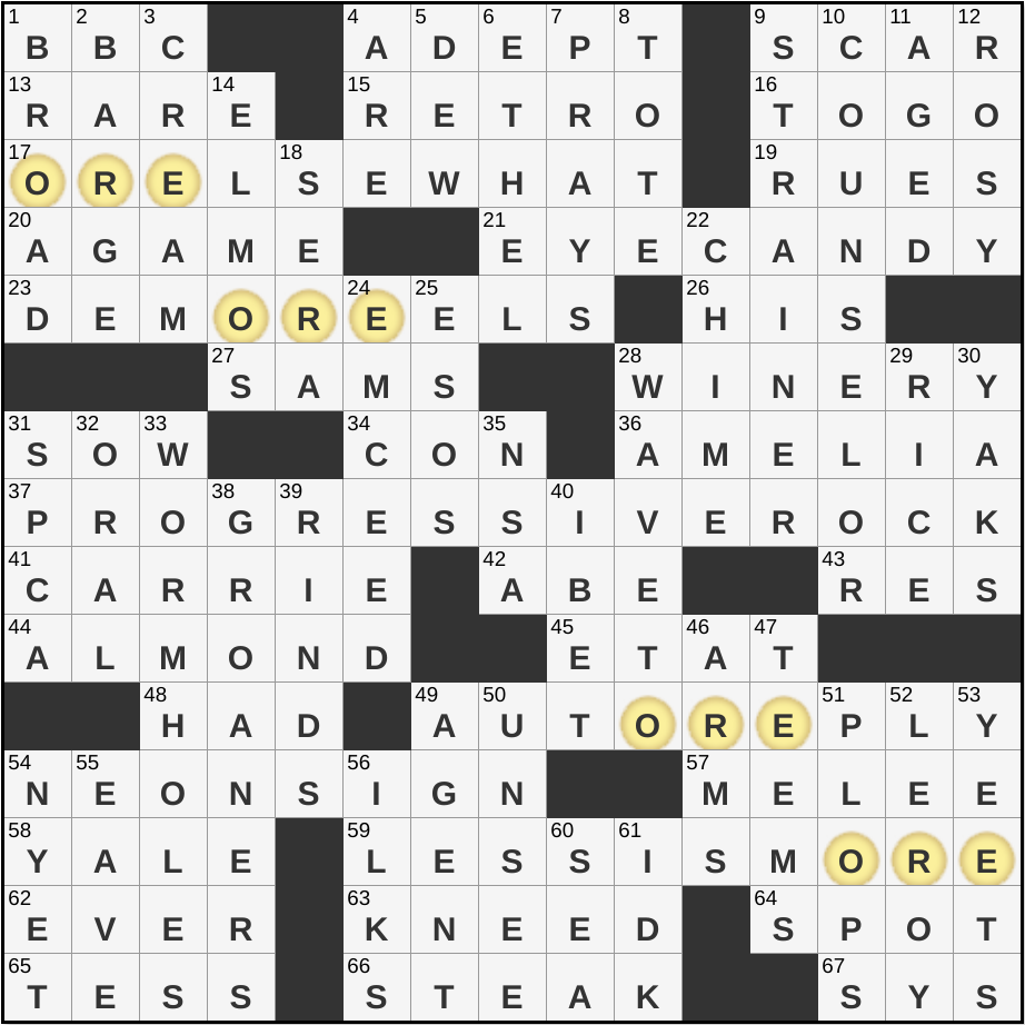 LA Times Crossword 4 Nov 24 Monday LAXCrossword