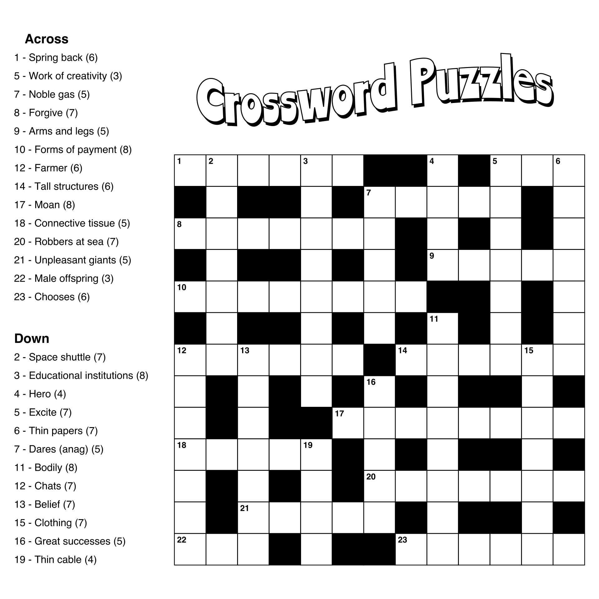 free printable crossword puzzles free printable crossword puzzles