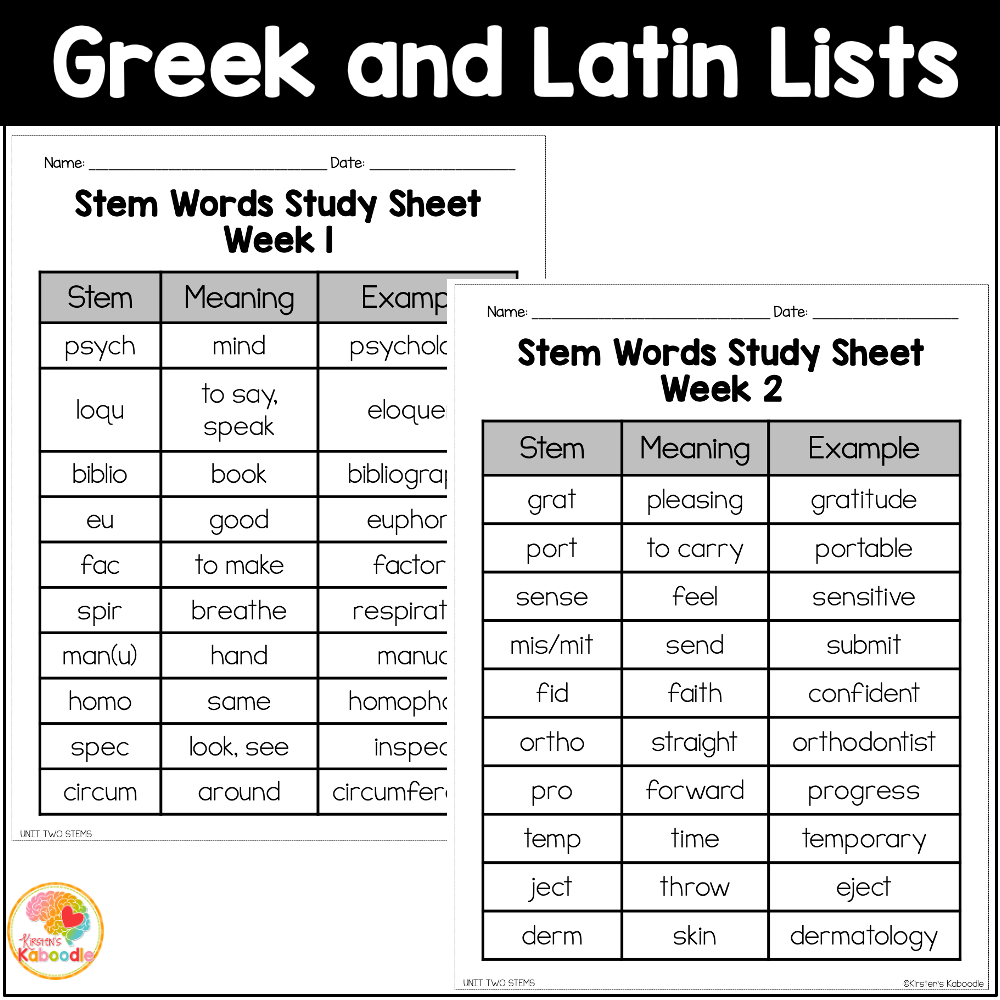 Latin And Greek Root Word Activities Lists Quizzes And Tests Latin And Greek Root Word Activities Lists Quizzes And Tests