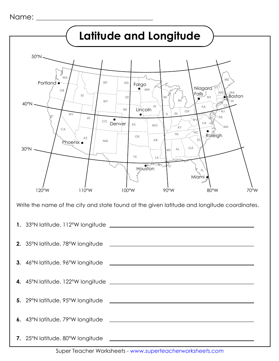 Latitude And Longitude Worksheet With Answers Download Printable PDF Templateroller Latitude And Longitude Worksheet With Answers Download Printable PDF Templateroller