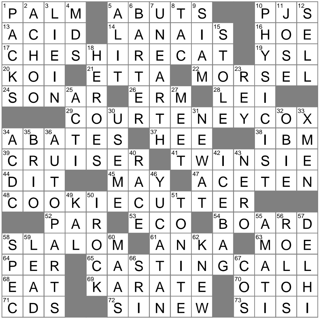 LAXCrossword Answers To The Los Angeles Times Crossword LAXCrossword Answers To The Los Angeles Times Crossword