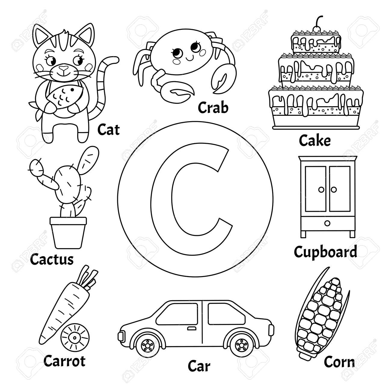 letter c coloring worksheets letter c coloring worksheets
