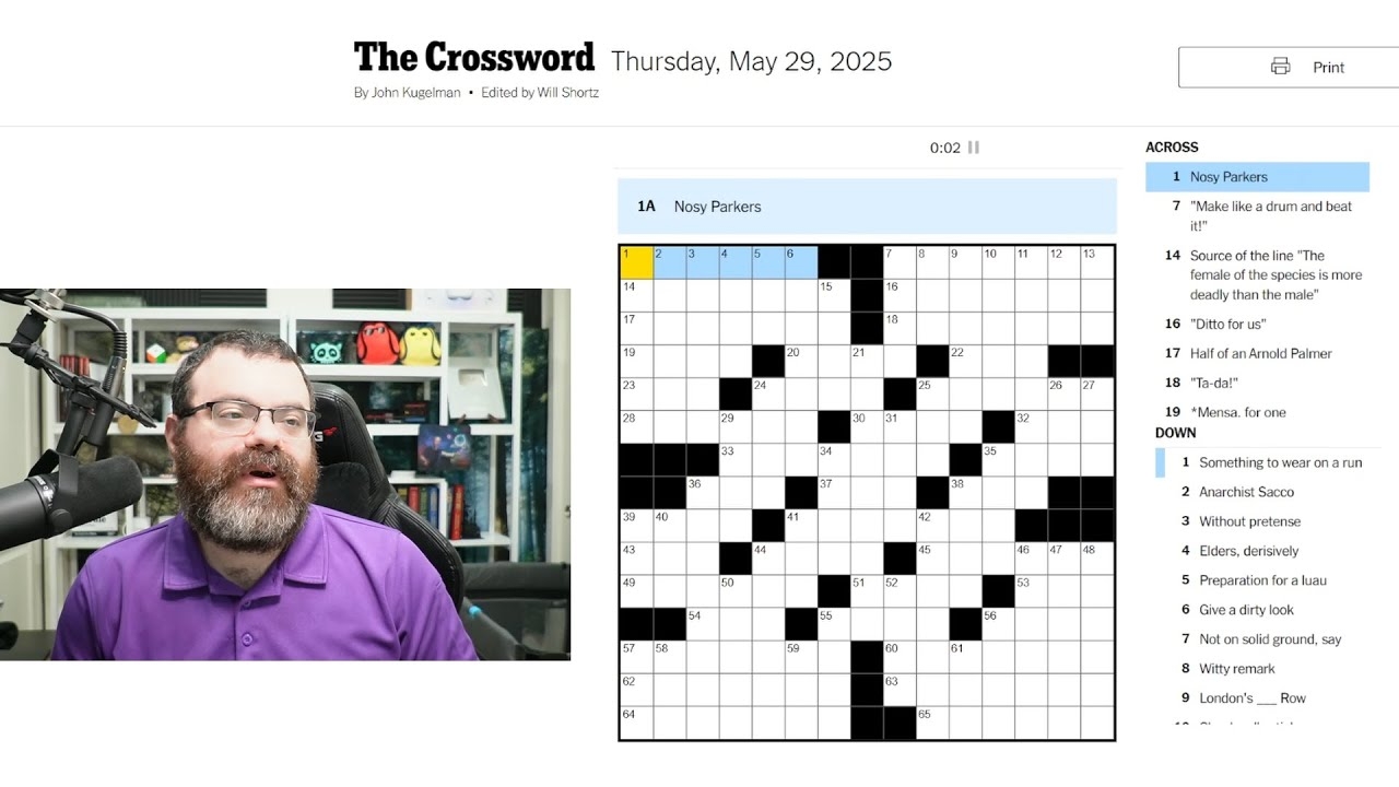 Learning Crossword Week 55 NYT Crossword Thursday May 29th 2025 YouTube Learning Crossword Week 55 NYT Crossword Thursday May 29th 2025 YouTube