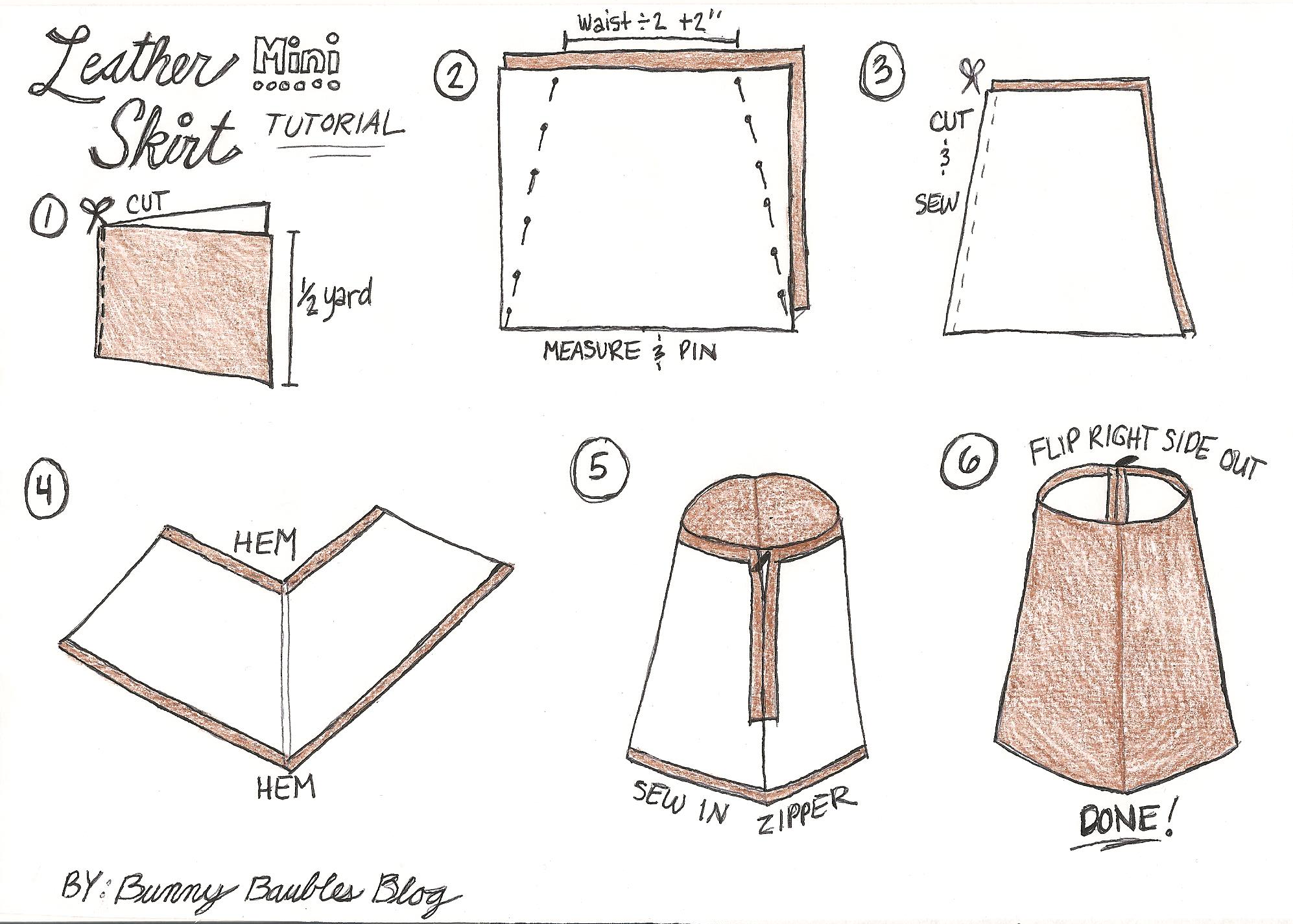 Leather Mini Skirt Sewing Tutorial Sew Bake Decorate Leather Mini Skirt Sewing Tutorial Sew Bake Decorate