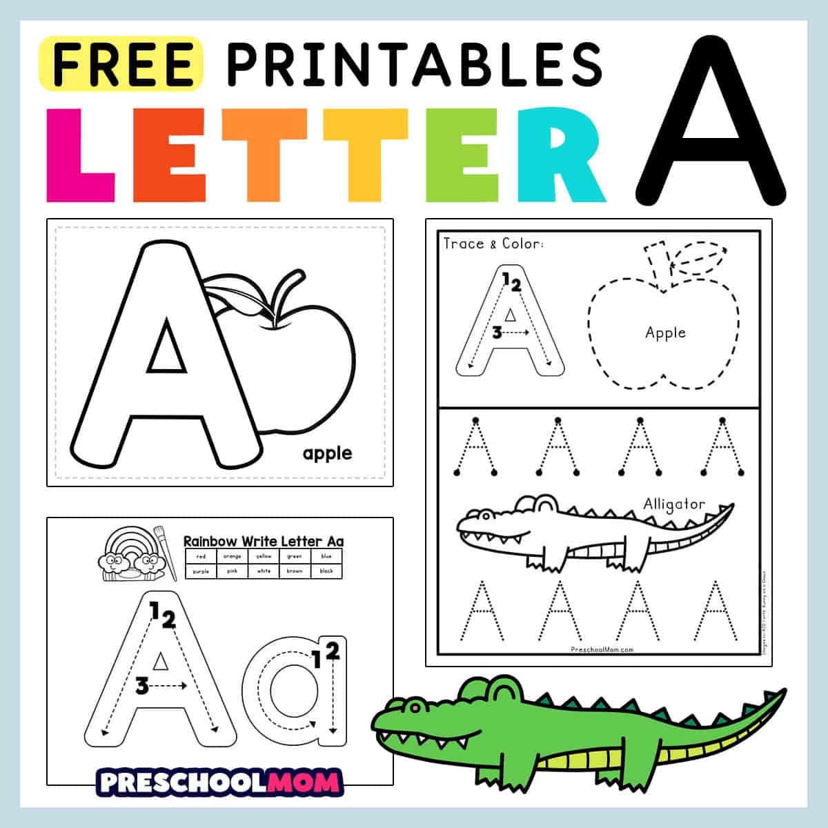 Letter A Preschool Printables Preschool Mom Letter A Preschool Printables Preschool Mom