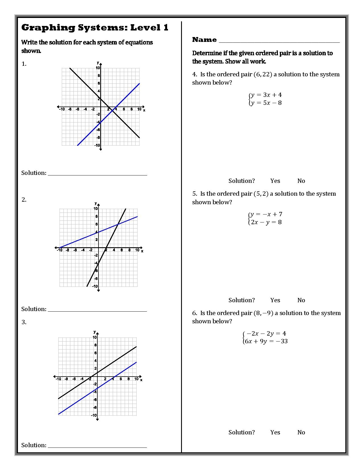 Level Ups 8th Grade Graphing Systems Of Equations Made By Teachers Level Ups 8th Grade Graphing Systems Of Equations Made By Teachers