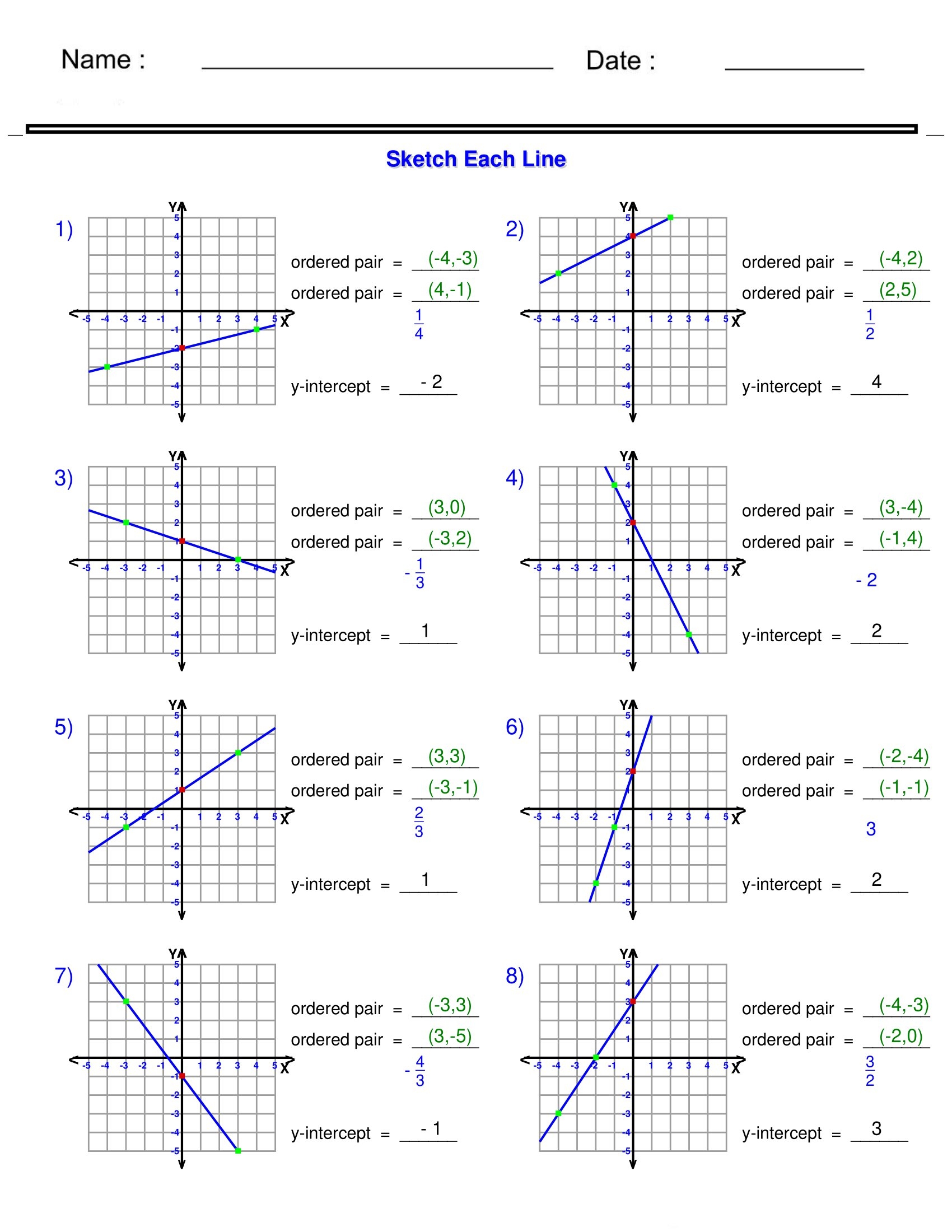 Linear Equations Graphing Lines Given Two Ordered Pairs Worksheets Made By Teachers Linear Equations Graphing Lines Given Two Ordered Pairs Worksheets Made By Teachers
