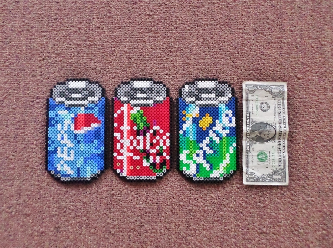 Long Black Fingers Soda Perler Beads Long Black Fingers Soda Perler Beads