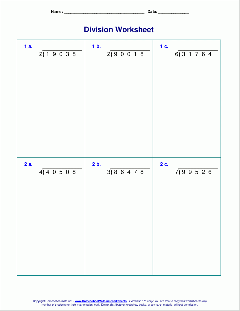 Long Division Worksheets For Grades 4 6 Long Division Worksheets For Grades 4 6