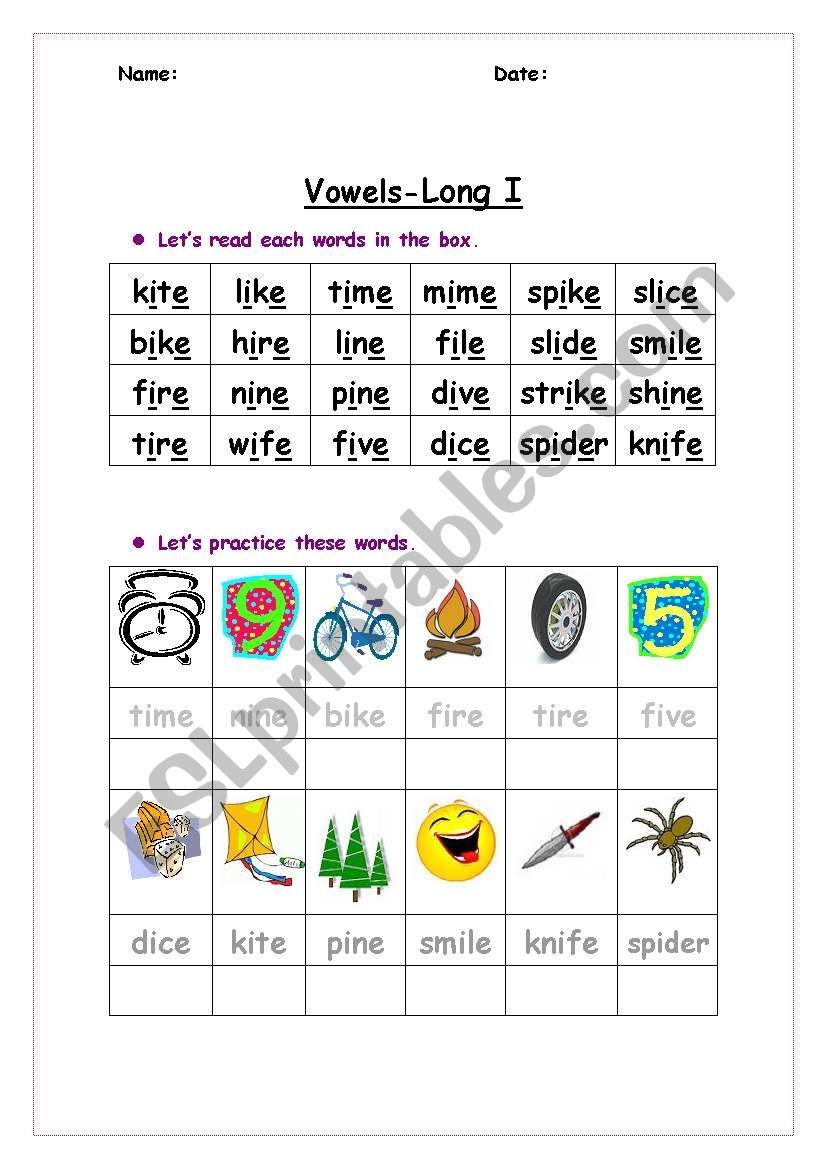 Long Vowel Sound ESL Worksheet By Ggoma123 Long Vowel Sound ESL Worksheet By Ggoma123