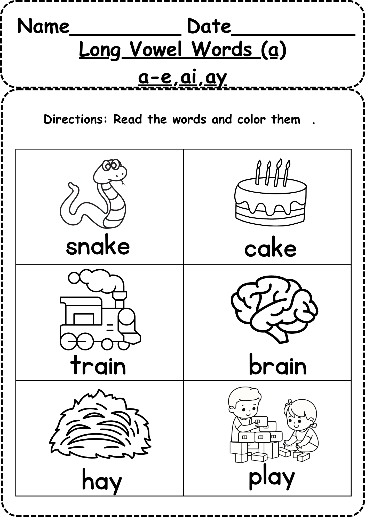 Long Vowels Worksheets Free Coloring Pages 5 Printables Long Vowels Worksheets Free Coloring Pages 5 Printables