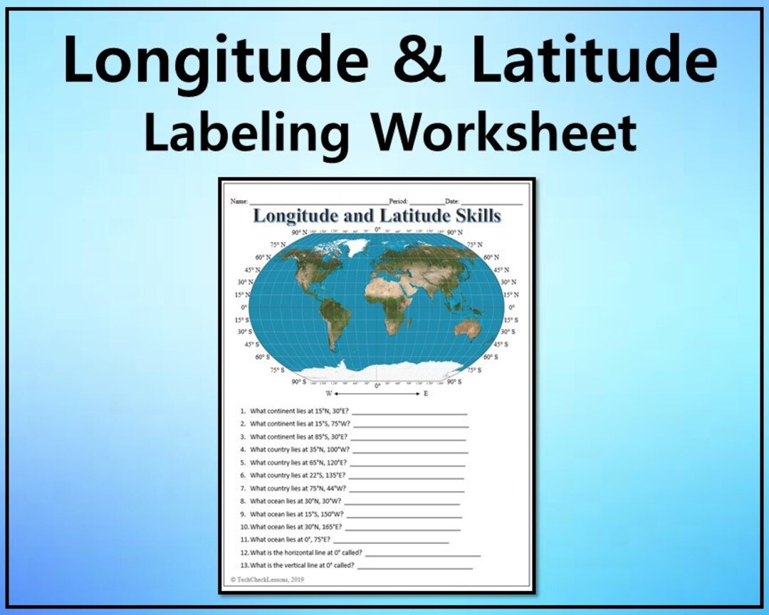 Longitude And Latitude Practice Labeling Worksheet Editable DIGITAL DOWNLOAD Etsy Longitude And Latitude Practice Labeling Worksheet Editable DIGITAL DOWNLOAD Etsy