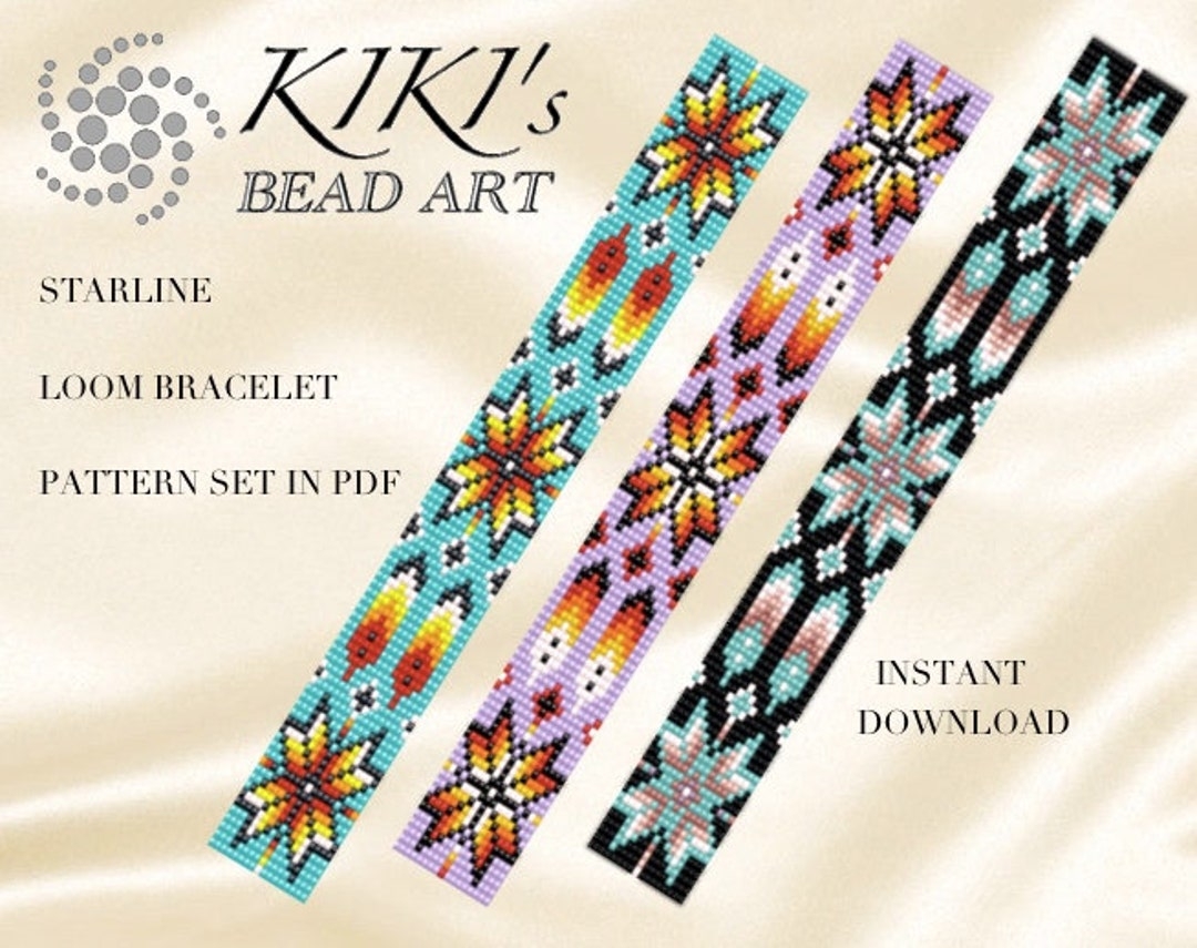 LOOM Bead Pattern Loom Bracelet Pattern Ethnic Inspired Native Styled Starline Loom Pattern Set In PDF Instant Download Etsy LOOM Bead Pattern Loom Bracelet Pattern Ethnic Inspired Native Styled Starline Loom Pattern Set In PDF Instant Download Etsy