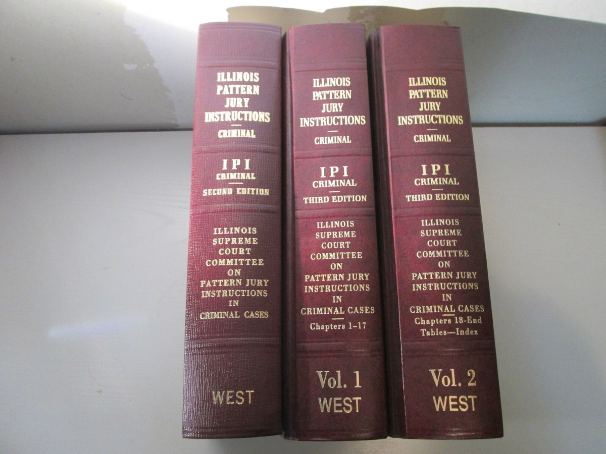 Lot 3 Books Illinois Pattern Jury Instructions Criminal IPI EBay Lot 3 Books Illinois Pattern Jury Instructions Criminal IPI EBay