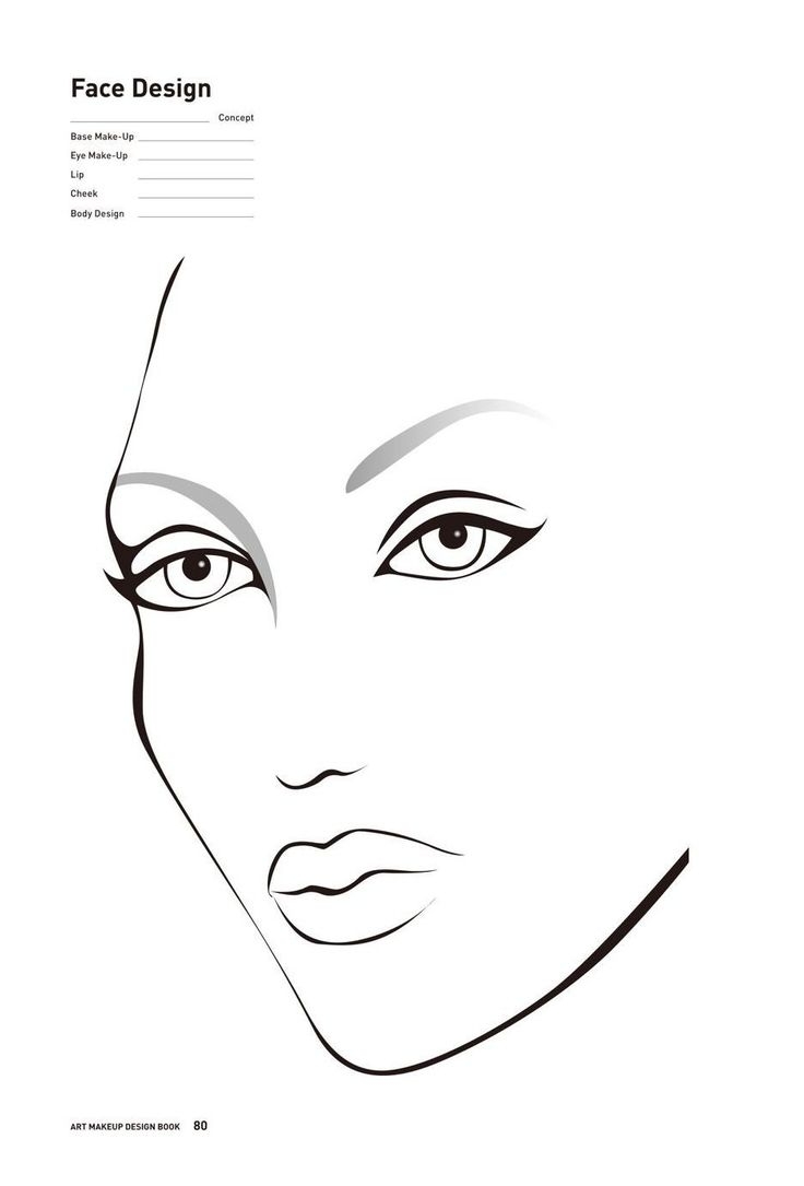 Mac Makeup Face Charts Blank Mac Makeup Face Charts Blank