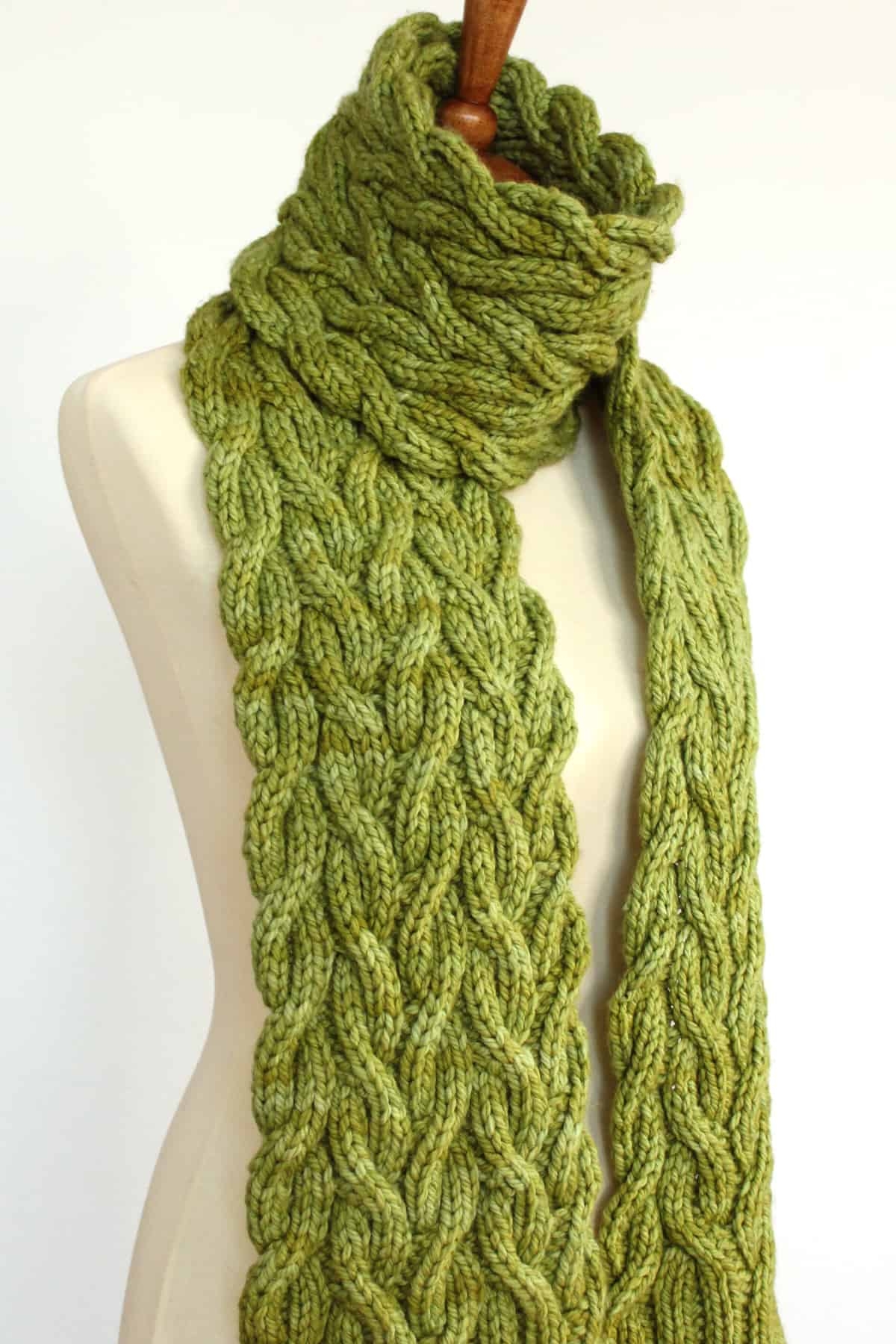 Meadow Vine Reversible Cable Scarf Knitting Pattern Studio Knit Meadow Vine Reversible Cable Scarf Knitting Pattern Studio Knit