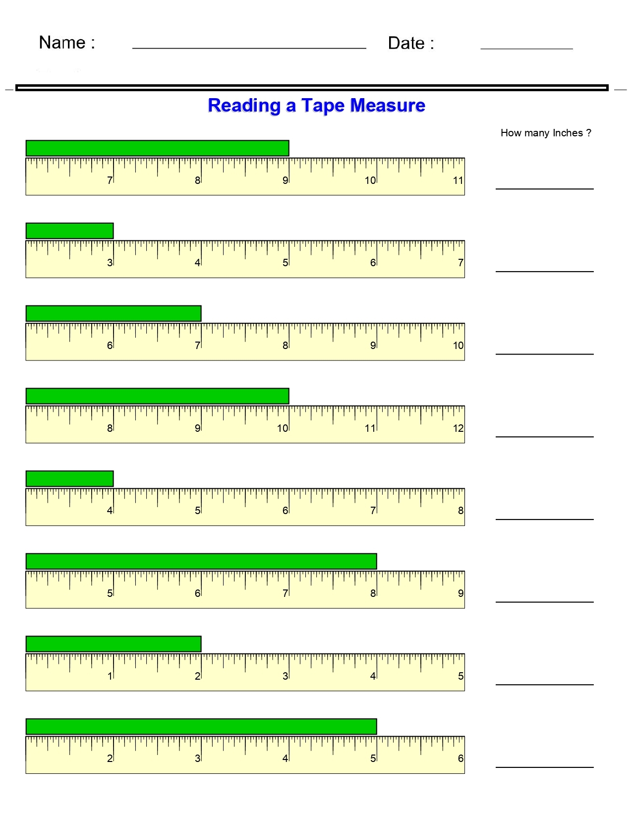 Measurement Worksheets Reading A Tape Measure Worksheets Made By Teachers Measurement Worksheets Reading A Tape Measure Worksheets Made By Teachers
