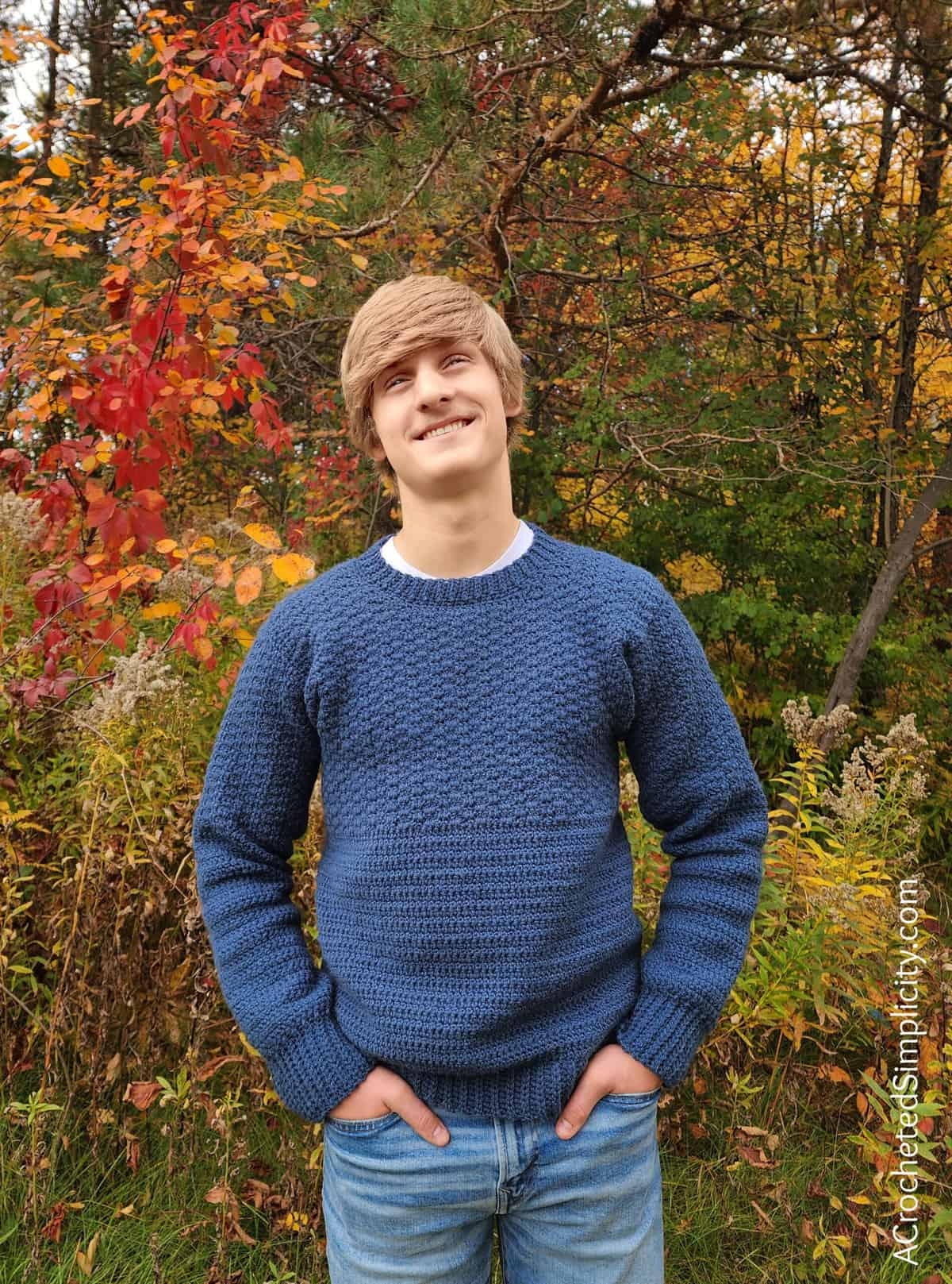 Men s Split Level Pullover Free Crochet Sweater Pattern A Crocheted Simplicity Men s Split Level Pullover Free Crochet Sweater Pattern A Crocheted Simplicity