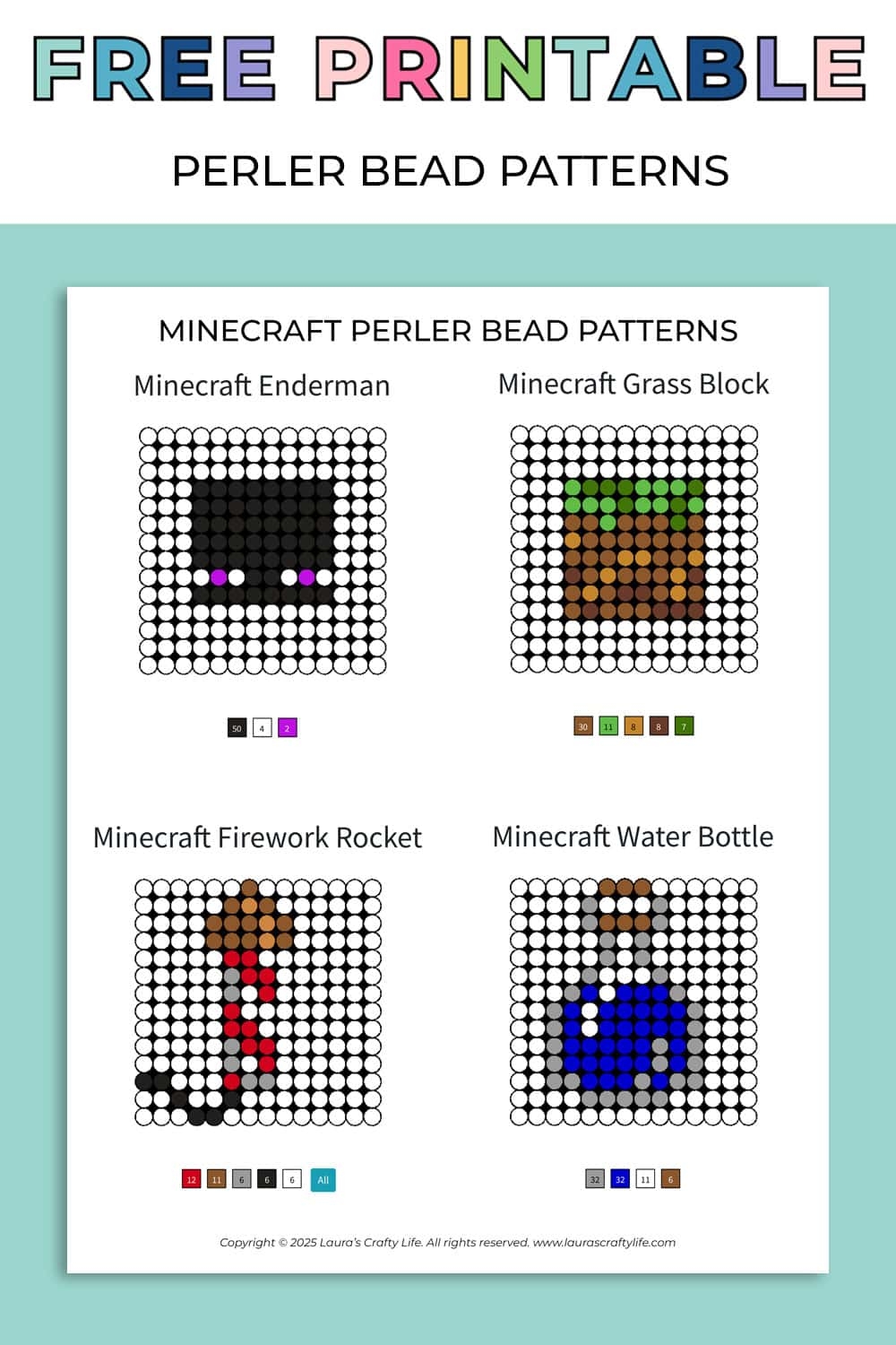 Minecraft Perler Bead Patterns Minecraft Perler Bead Patterns