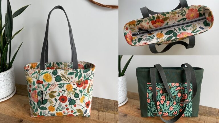 MONTANA TOTE Learn How To Sew This Stylish Everyday Bag Featuring A Unique Zipper Closure YouTube