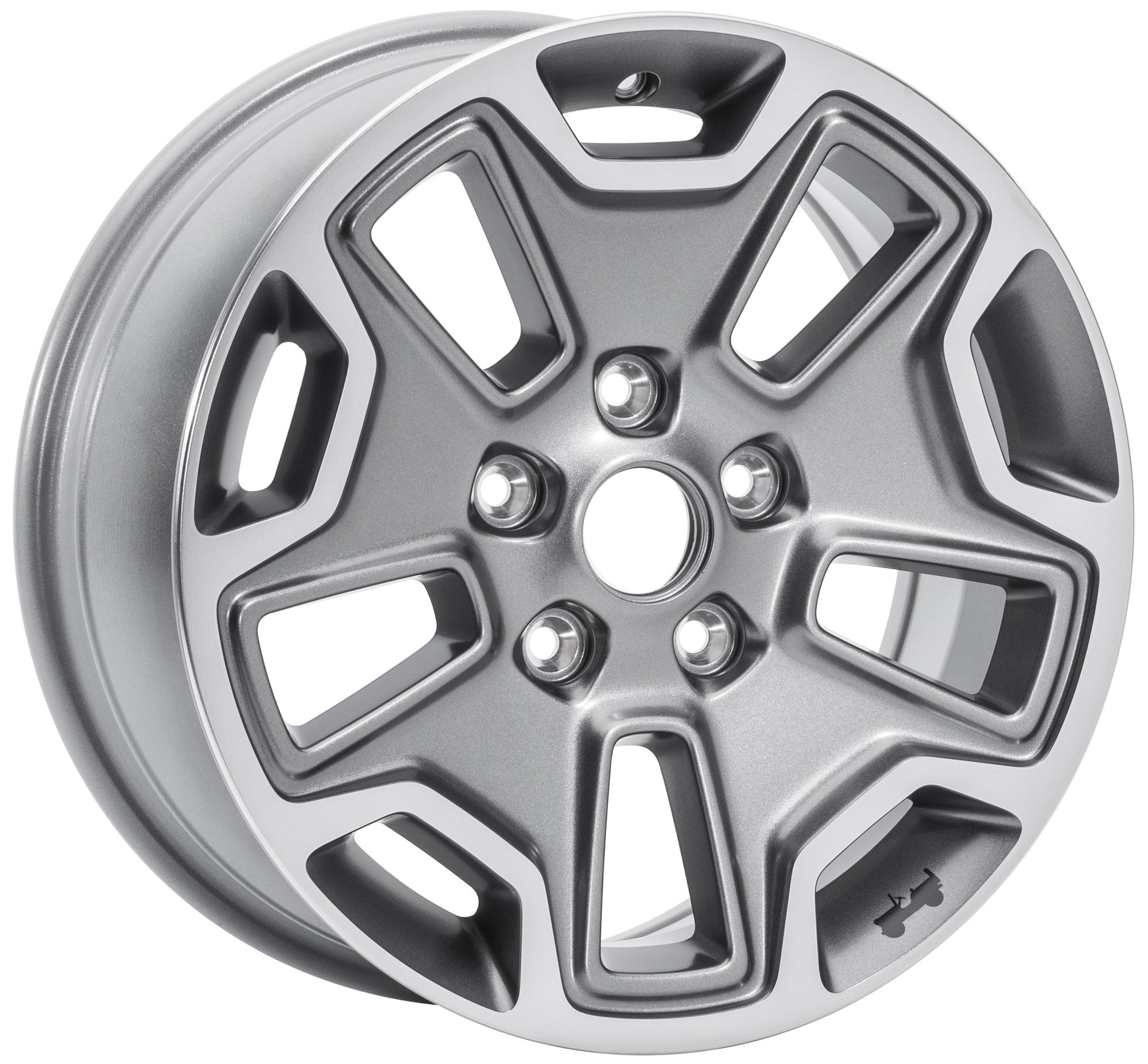 Mopar 1XA50LD6AA Rubicon Wheel In Mineral Gray For 07 18 Jeep Wrangler JK And 99 18 Grand Cherokee WJ WK WK2 Quadratec
