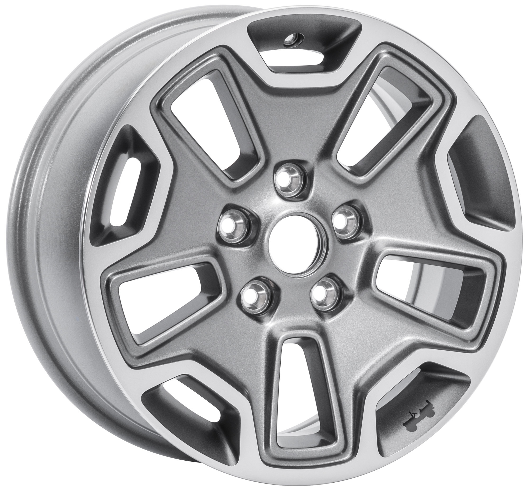 Mopar 1XA50LD6AA Rubicon Wheel In Mineral Gray For 07 18 Jeep Wrangler JK And 99 18 Grand Cherokee WJ WK WK2 Quadratec