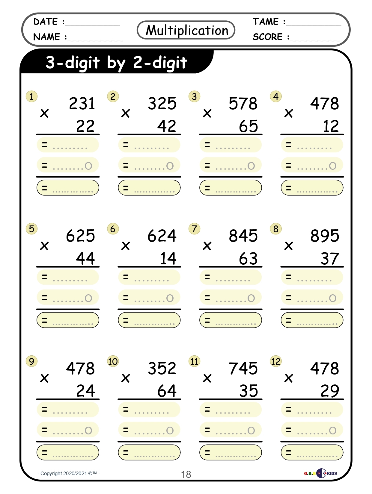 Multi Digit Multiplication Mastery Worksheets From 2 Digit To 4 Digit Operation Made By Teachers Multi Digit Multiplication Mastery Worksheets From 2 Digit To 4 Digit Operation Made By Teachers