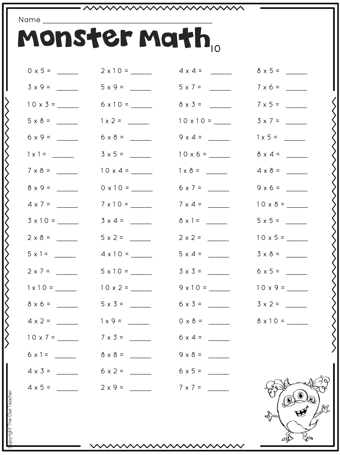 Multiplication Division Fluency Timed Tests 3rd Grade Math Practice Activity The Owl Teacher Multiplication Division Fluency Timed Tests 3rd Grade Math Practice Activity The Owl Teacher