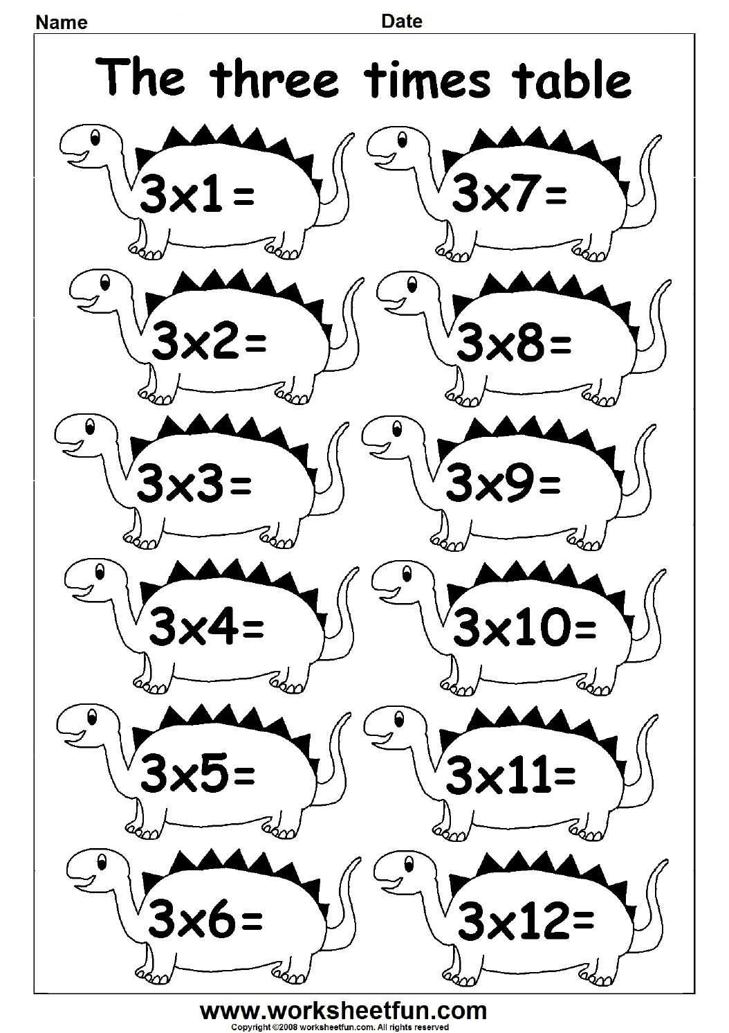 multiply by 3 worksheet multiply by 3 worksheet