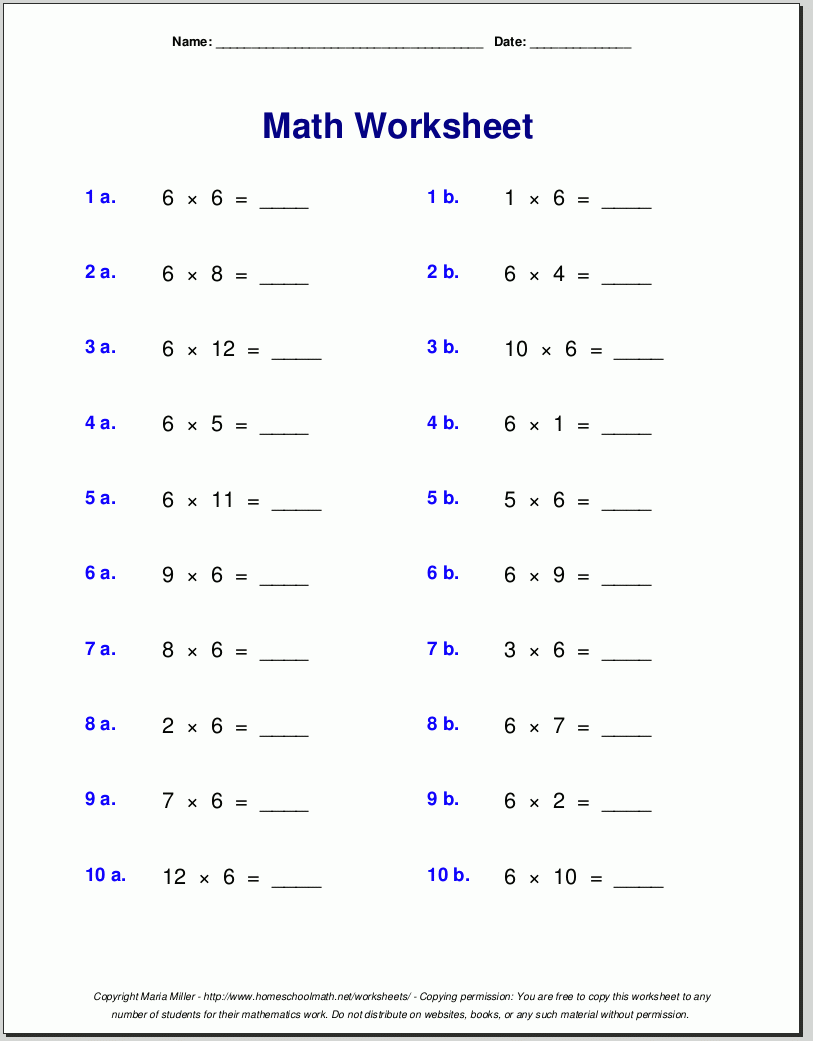 Multiplication Worksheets For Grade 3 Multiplication Worksheets For Grade 3