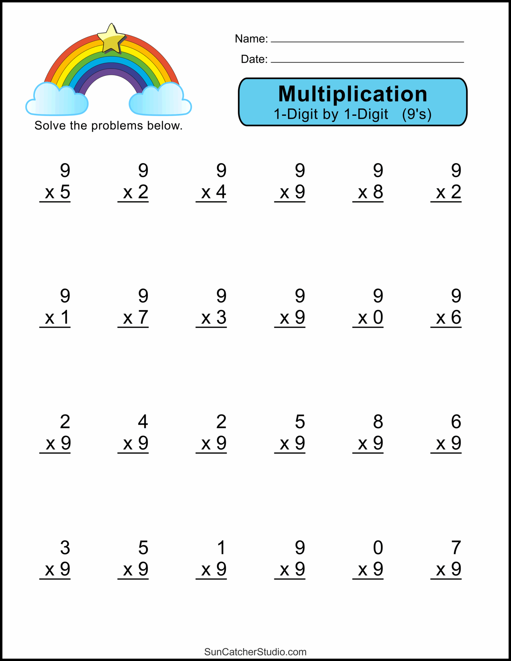 Multiplication Worksheets One Digit Math Drills Free Printables Monograms Design Tools Patterns DIY Projects Multiplication Worksheets One Digit Math Drills Free Printables Monograms Design Tools Patterns DIY Projects