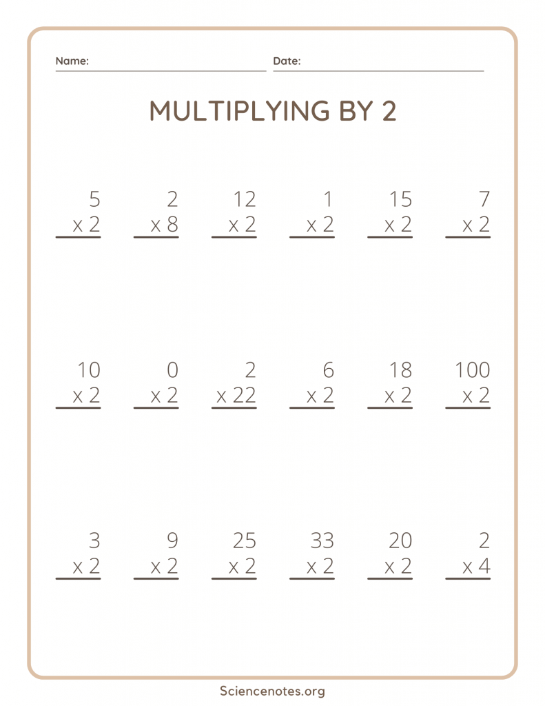 Multiplication Worksheets Multiplication Worksheets