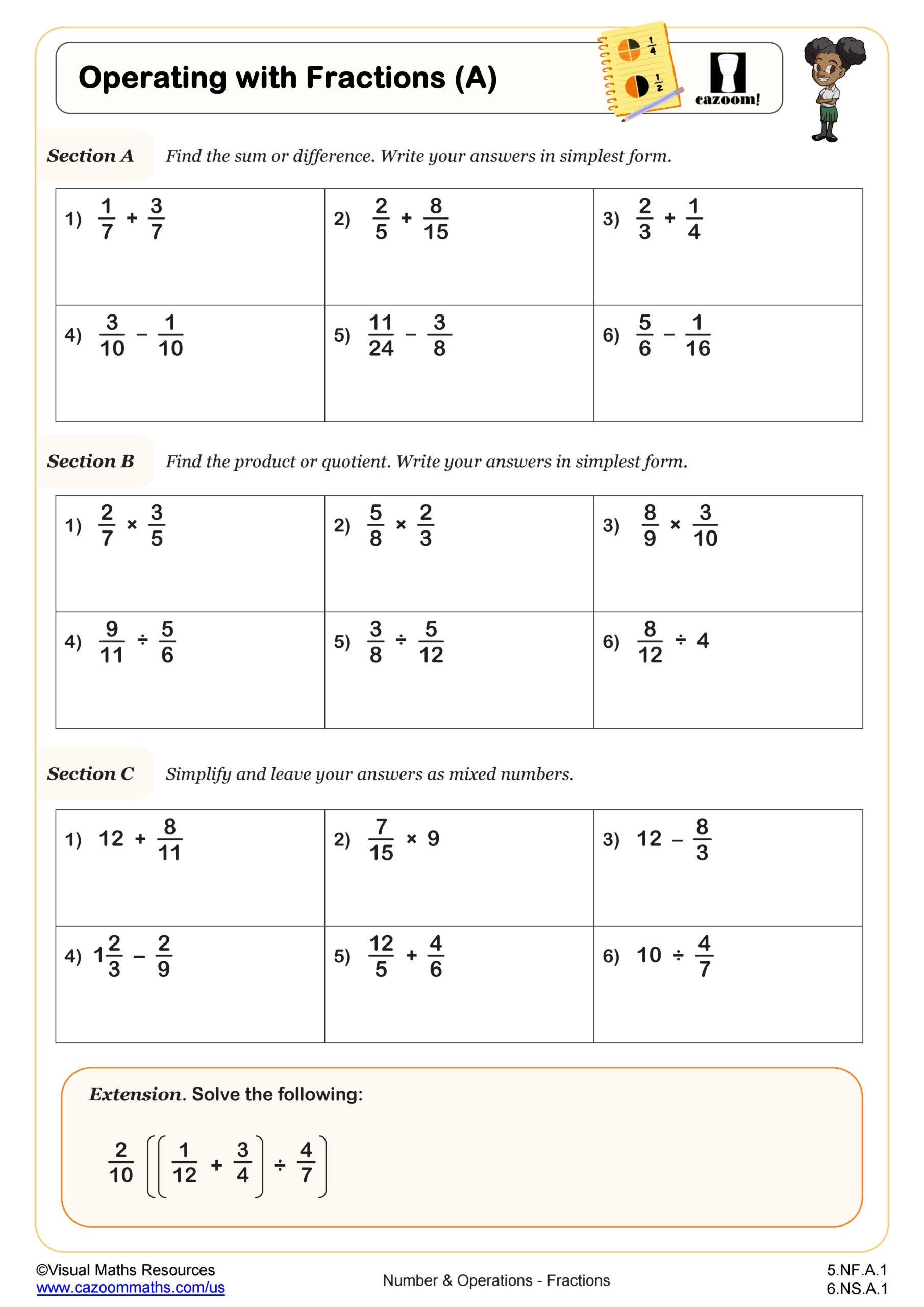 Multiplying And Dividing Fractions Worksheet 5th Grade PDF Worksheets Cazoom Math Multiplying And Dividing Fractions Worksheet 5th Grade PDF Worksheets Cazoom Math