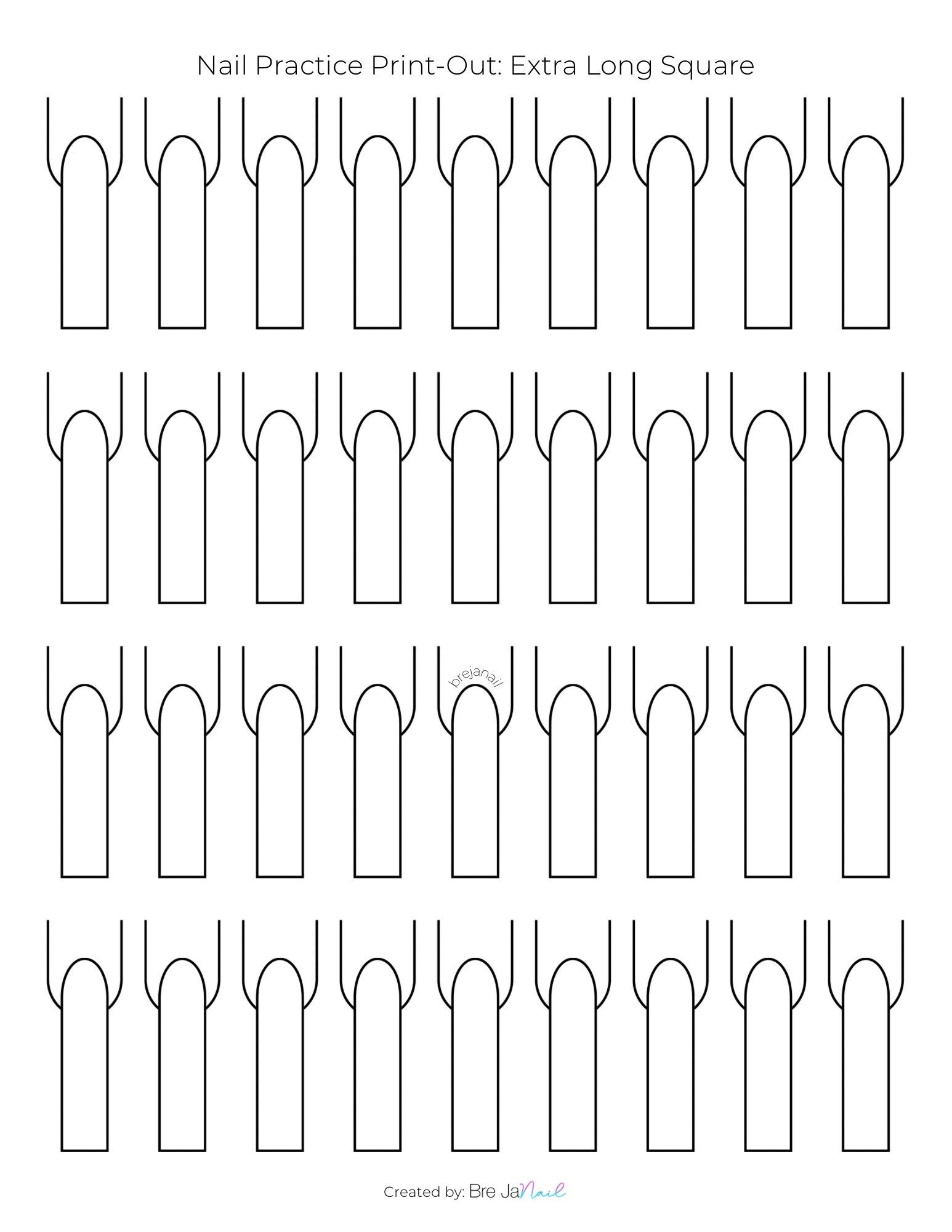 printable blank nail template printable blank nail template
