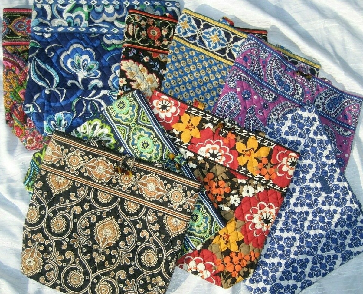 New Vera Bradley Classic Toggle Tote Cotton Lining Quilted Retired Patterns EBay New Vera Bradley Classic Toggle Tote Cotton Lining Quilted Retired Patterns EBay