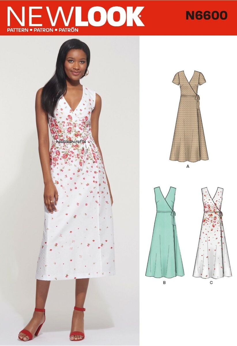 Newlook N6600 Paper Pattern Dress Wrapover Style Size 10 22 For Sale Online EBay UK Newlook N6600 Paper Pattern Dress Wrapover Style Size 10 22 For Sale Online EBay UK