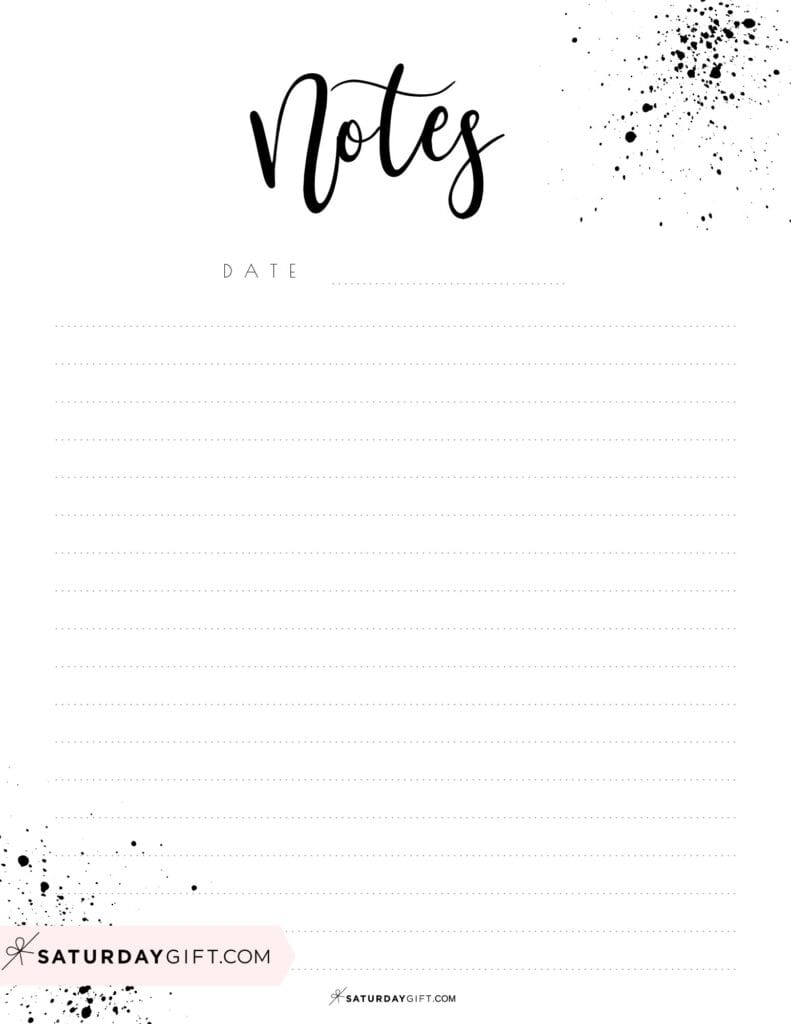 cute printable notes template cute printable notes template