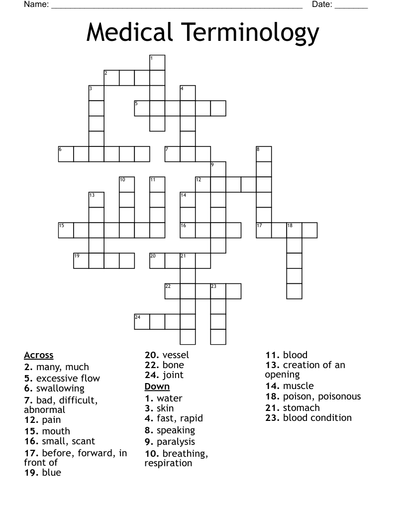Nursing Aide Crossword WordMint Nursing Aide Crossword WordMint