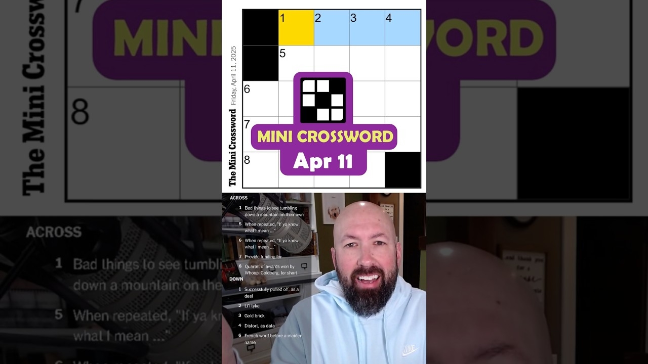 NYT Mini Crossword Apr 11 YouTube NYT Mini Crossword Apr 11 YouTube