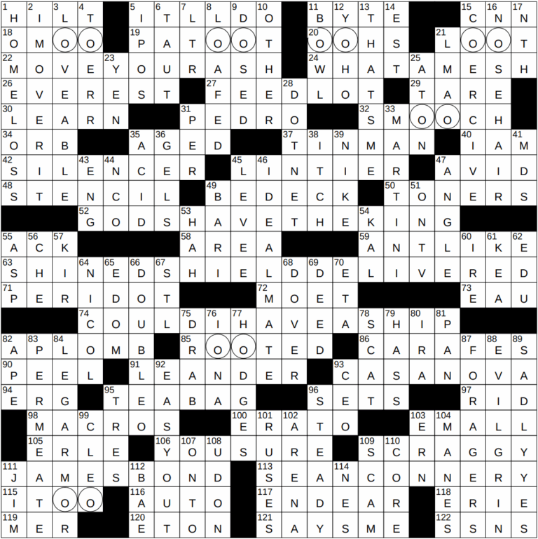 NYXCrossword Answers To The New York Times Crossword