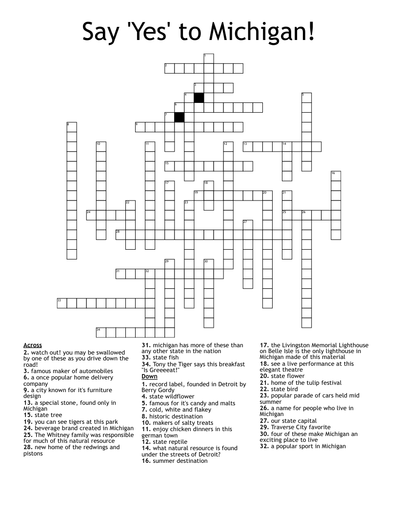 Oklahoma Crossword WordMint