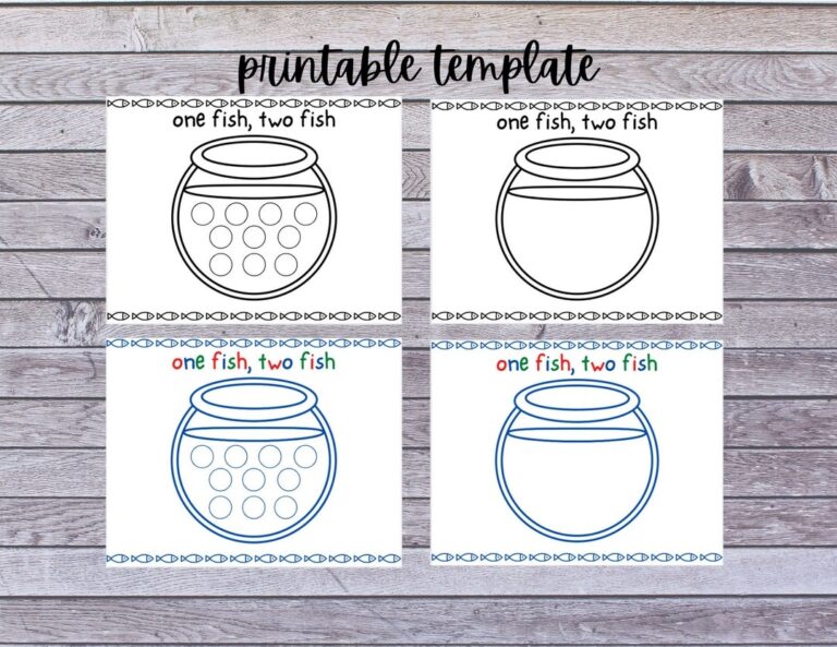 One Fish Two Fish Printable Templates Etsy