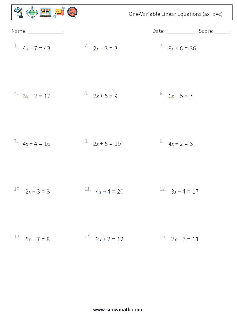 solving linear equations worksheet solving linear equations worksheet