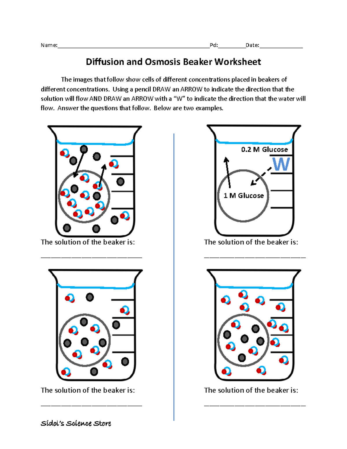 diffusion and osmosis worksheet diffusion and osmosis worksheet