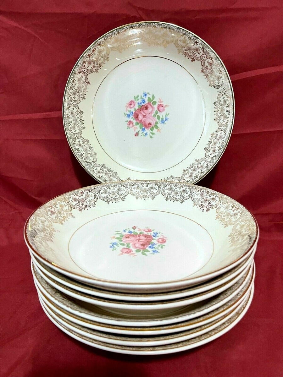 Paden City Pottery Pink Rose Pattern Gold Trim Set Of 8 Soup Bowls 8 EBay Paden City Pottery Pink Rose Pattern Gold Trim Set Of 8 Soup Bowls 8 EBay
