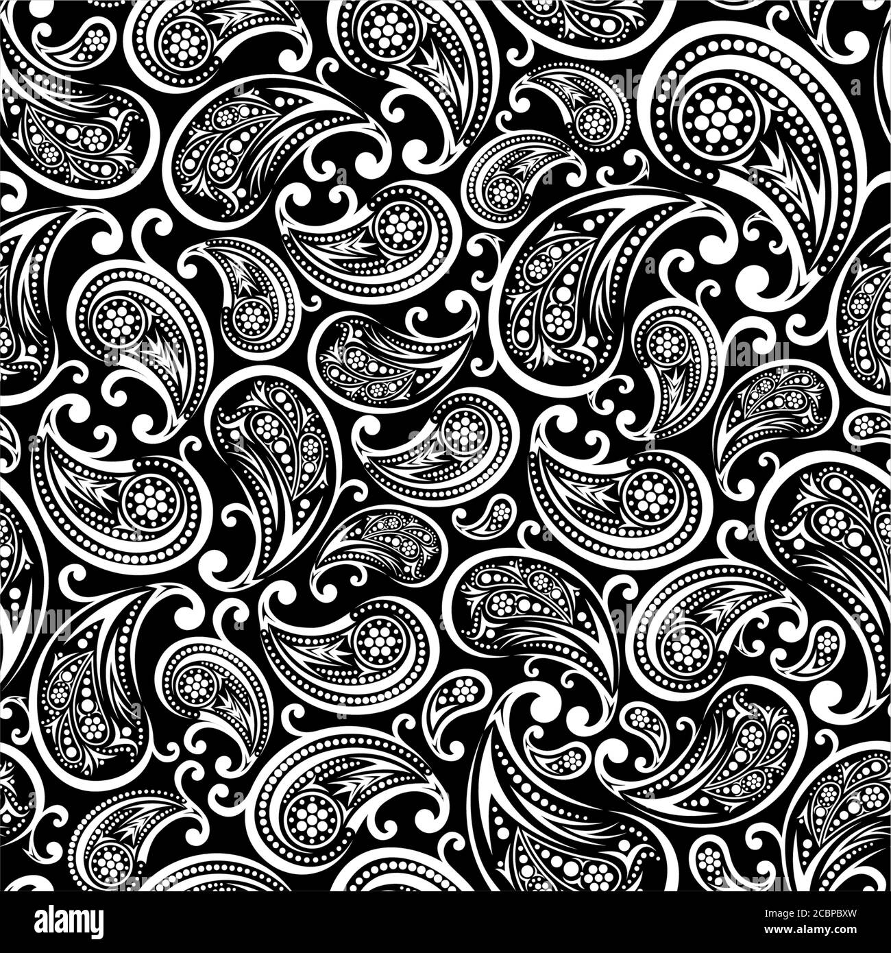 Paisley Seamless Pattern Illustration In Black And White Can Be Tiled Stock Vector Image Art Alamy Paisley Seamless Pattern Illustration In Black And White Can Be Tiled Stock Vector Image Art Alamy