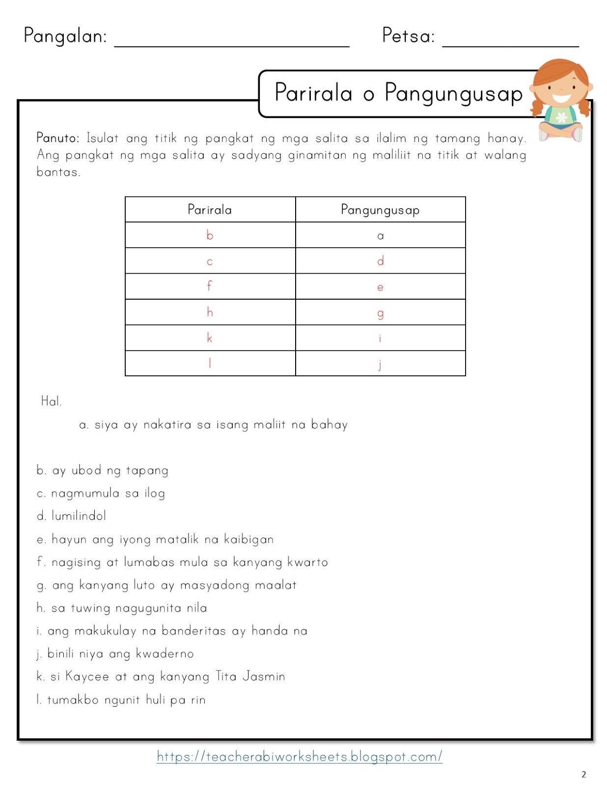 Pangungusap At Parirala Pangungusap At Parirala
