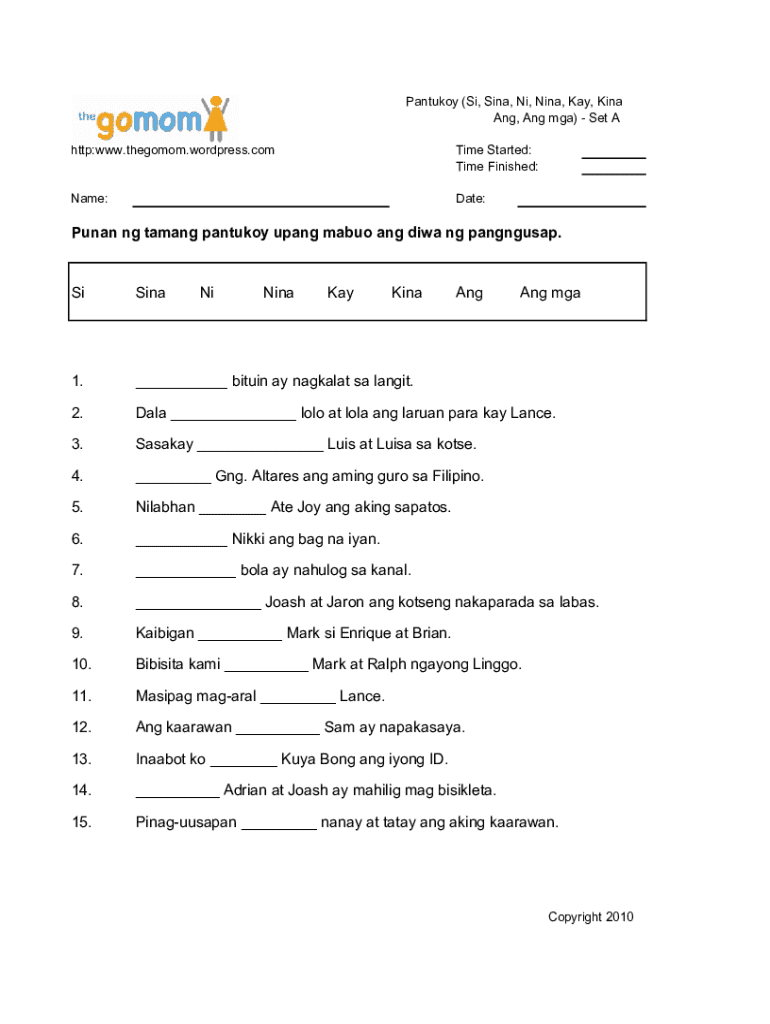 Pantukoy Worksheet Fill Online Printable Fillable Blank PdfFiller Pantukoy Worksheet Fill Online Printable Fillable Blank PdfFiller