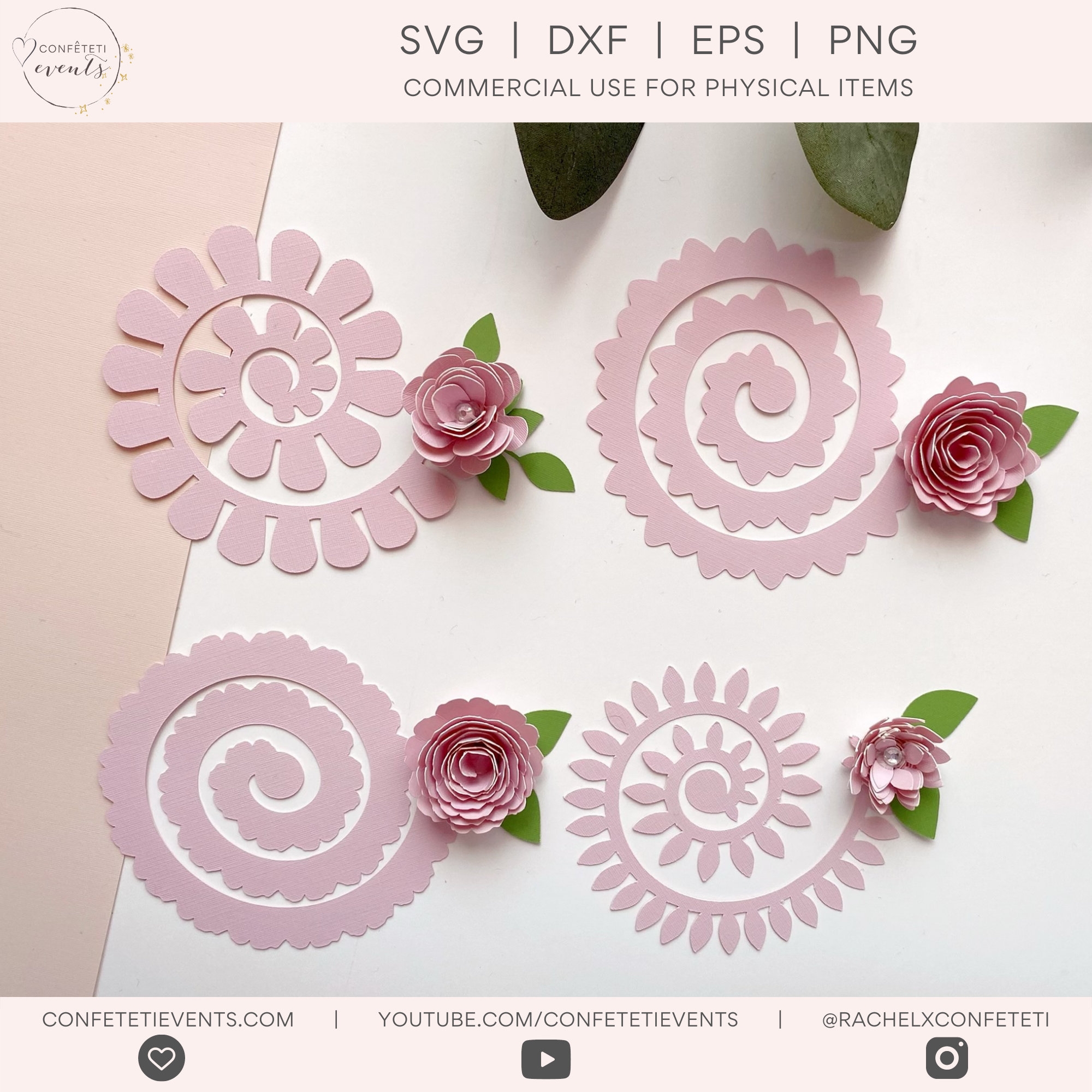 Paper Flower SVG Rolled Flower SVG Paper Flower Template Paper Flower Svg For Cricut Set Of 4 Designs includes Video Tutorial Etsy Paper Flower SVG Rolled Flower SVG Paper Flower Template Paper Flower Svg For Cricut Set Of 4 Designs includes Video Tutorial Etsy